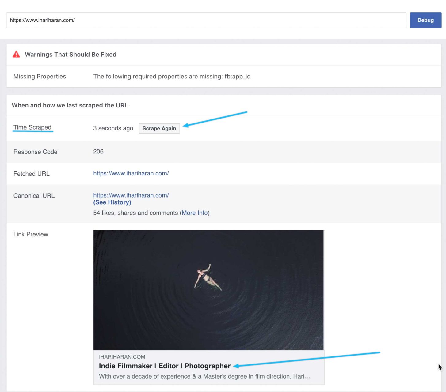 Facebook is NOT displaying the Wordpress Page Title properly